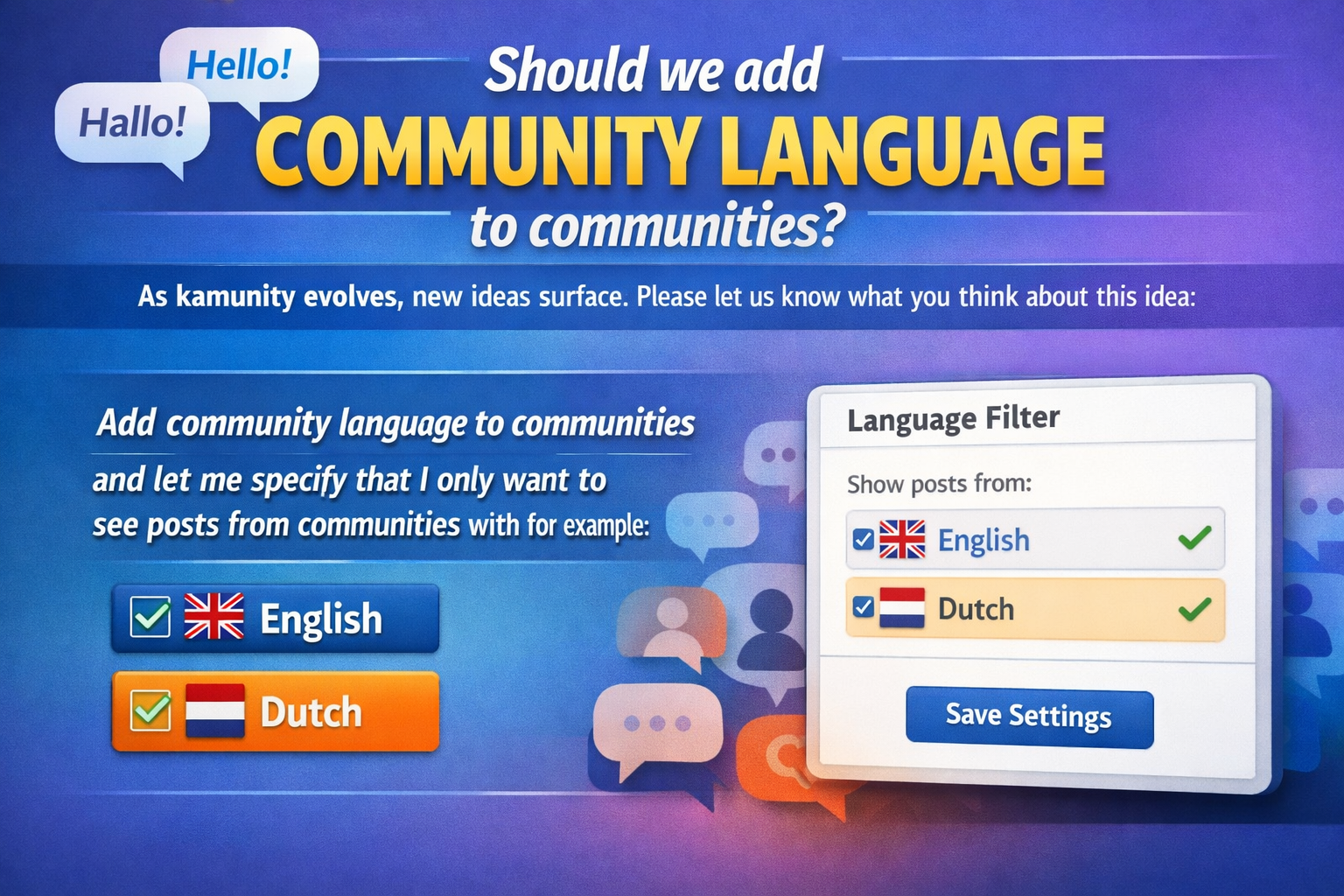 Should we add community language to communities?